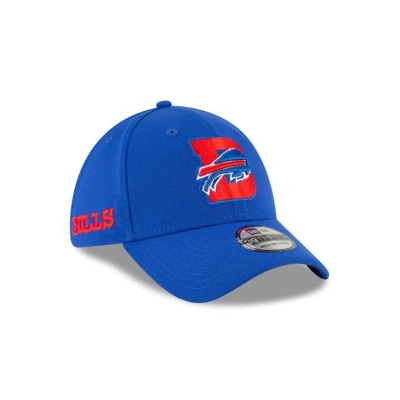 Blue Buffalo Bills Hat - New Era NFL Logo Mix 39THIRTY Stretch Fit Caps USA7652903